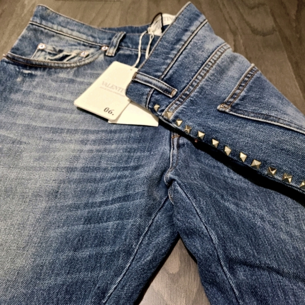Valentino studded denim
